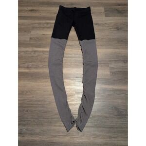 ALO Yoga High-Waist Goddess Ribbed Leggings In Gray/Black Women's Size M READ